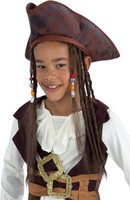 Piraten Der Karibik Jack Sparrow Dreispitz Hut & Haar KostüM Verkleidung