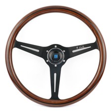 14inch355mm Nd Solid Wooden Racing Flat Dish Classic Sport Steering Wheel