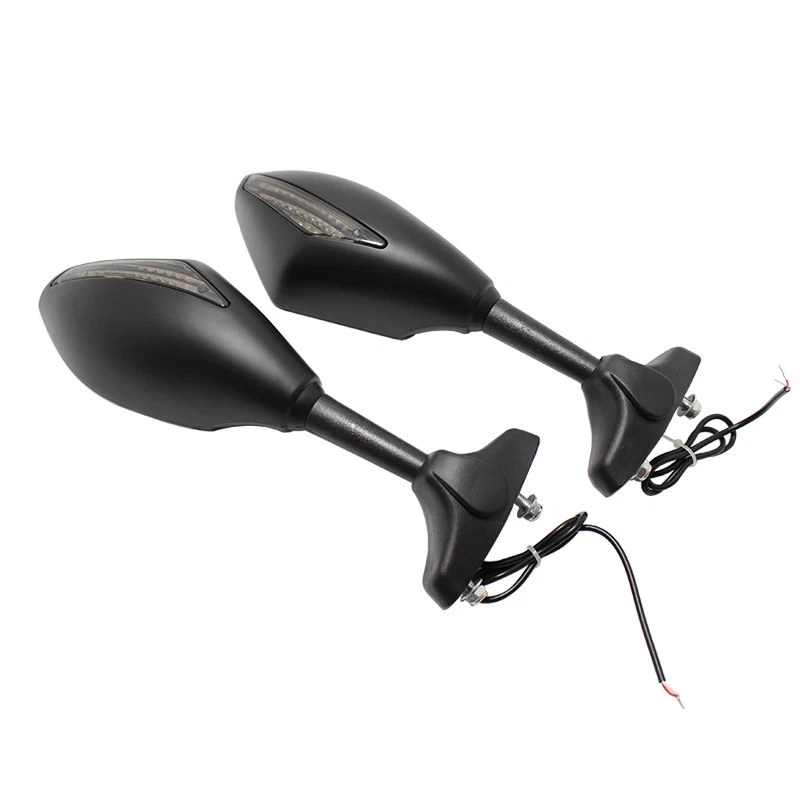 LED Turn Signals Indicator Motorcycle Rearview Mirrors For Hyosung GT250R GT650R - Image 2 of 4