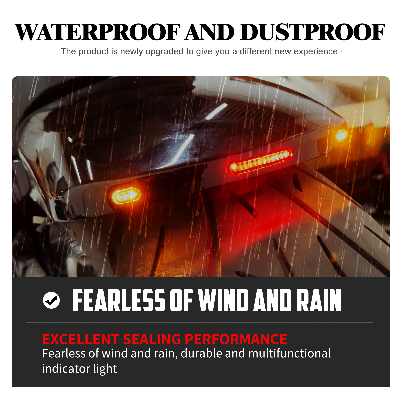 Red Line Solo Driver Rider Seat + Rear Short Fender w/ Turn Signal LED Light Kit