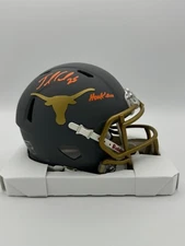 Jamaal Charles Signed Texas Longhorns Slate Mini Helmet "Hook em" INSC COA Holo