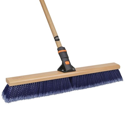 24'' Premium Multi-Surface Push Broom Head with Interchangeable Cleaning Heads