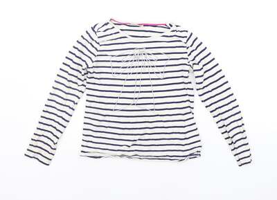 Matalan Mädchen weißes Baumwollmischung T-Shirt Größe 8-9 Jahre