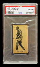 JACK JOHNSON 1923 W580 HAND CUT PSA 6 EX-MT CARD PSA MISLABELED ERROR