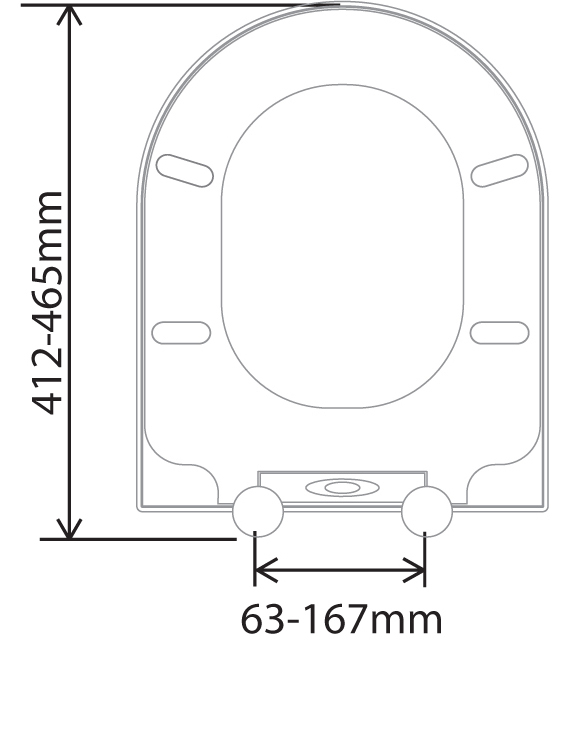Roper Rhodes Diode DShape Toilet Seat replaces RAK, Vitra, Laufen, V&B