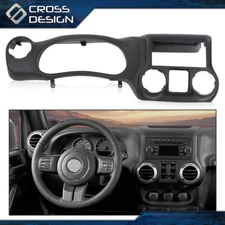 FIT FOR 2011-2014 JEEP WRANGLER DASH INSTRUMENT CLUSTER TRIM PANEL BEZEL BLACK