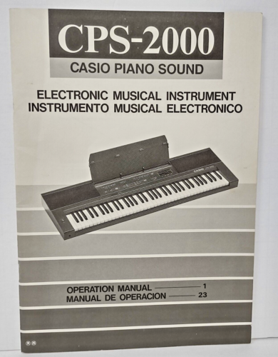 CPS-2000 Casio Piano Sound Electronic Musial Instrument Manual Only - Afbeelding 1 van 3