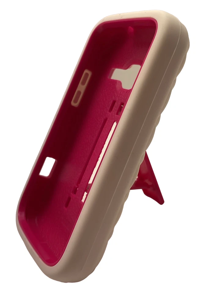 Cellairis Hybrid Ripple Designer Phone Case For ZTE Concord 2 White & Pink - Image 2 of 4