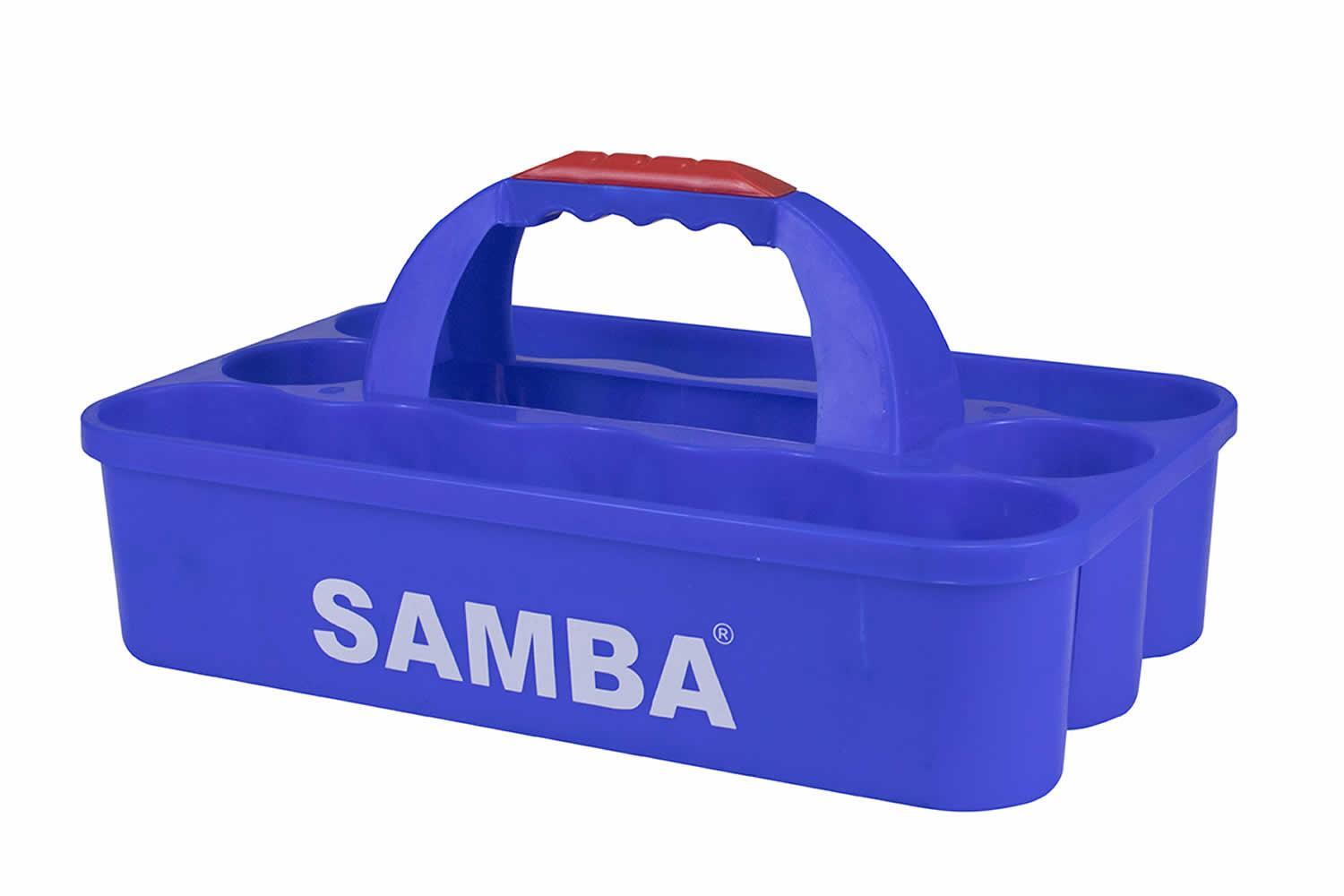 Samba 12 Bottle Plastic Tray Carrier Holder Sports Water Bottles Storage Blue