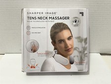 Sharper Image Tens Neck Massager Pulse Technology W/Heat  W/Wireless Remote