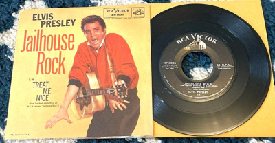 Elvis Presley: Jailhouse Rock/Treat Me Nice 45 RCA/US w/NM high grade sleeve