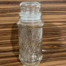 VINTAGE COLLECTORS  PLANTERS PEANUTS APOTHECARY BUFFET GLASS JAR. A38