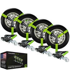 Lasso Car Tie Down - Snap Hooks - 2 X 96 4 Pack - High-viz - 3300 Lbs Swl