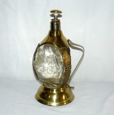 Mid Century Musical Metal Glass Empty Liquor Decanter Wind Up How Dry I Am