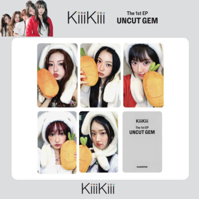 5pcs/set KIIIKIII UNCUT GEM Double-Sided Self Made . Album Cards