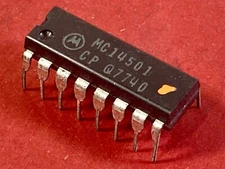 MC14051CP ~ MOTOROLA ~ DIP ~ 16 PIN SEMICONDUCTOR ~ 1977 Vintage ~ NOS