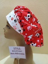 I Woof You Valentines Women's Bouffant Surgical Scrub Hat/Cap Handmade