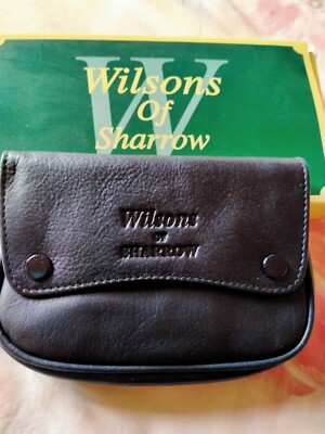 WILSONS OF SHARROW SCHWARZE LEDER TABAKBEUTEL