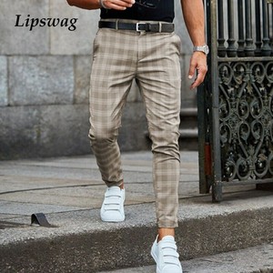 Hombre Largo Deporte Pantalones Slim Fit Cuadros Pantalones Hombre Largo Deporte Pantalones Slim Fit Cuadros Pantalones