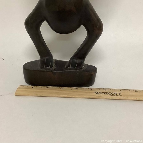 Vintage afrikanische Stammesmaske aus geschnitztem Holz - Bild 7 von 7