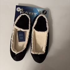 Memory Foam Moccasin Slippers Black Women  s Isotoner Bd11
