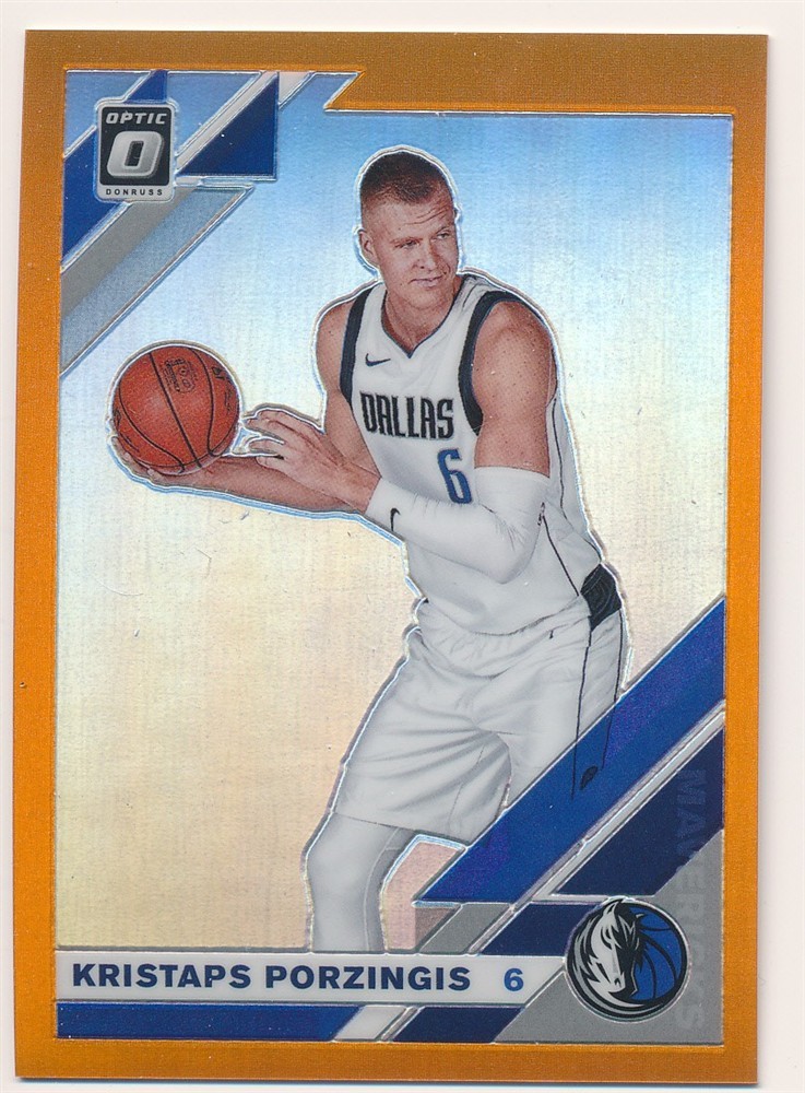 KRISTAPS PORZINGIS 2019-20 DONRUSS OPTIC ORANGE PRIZM #36 SP MAVERICKS #094/199