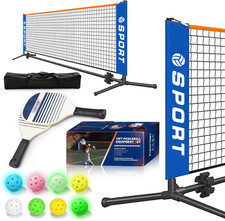 10 FT Mini Portable Pickleball Net Equipment Set - Tennis Net for Driveway Backy