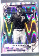 2021 Bowman Draft Shalin Polanco Chrome Black & White RayWave Refractor #BDC-176