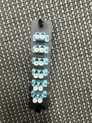 Fiber Optic Adapter Panel, 10 Gig Multimode, 6 LC Duplex, 12 Ports om3 -4892