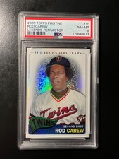 2005 Topps Pristine Legends Refractors #10 Rod Carew C PSA 8 Twins #'d76/549