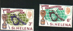 50080 St Helena 1966 Stamp Scott#188-89 World Cup Soccer Mint Hinge Complete Set
