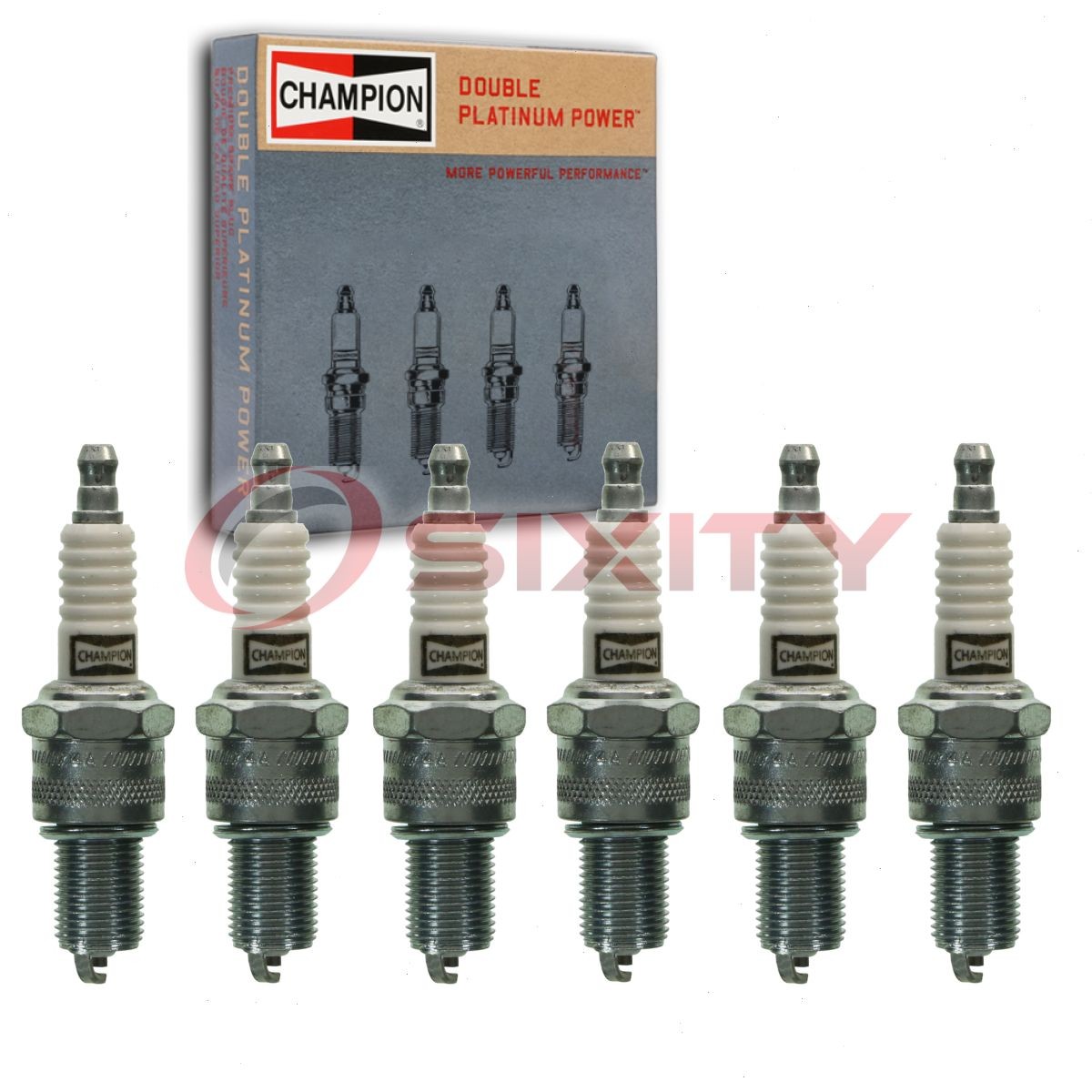 6 pc Champion Double Platinum Spark Plugs for 1965-1973 Plymouth Fury III qh