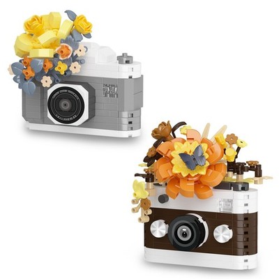 2 Set Cute Flowers Camera Building Set, 536PCS Creative Camera Collection Hom...