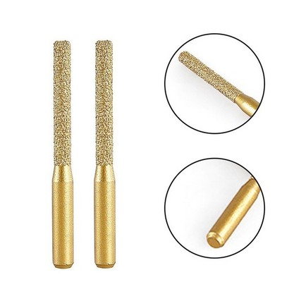 6 35mm Brazed Emery Router Bits 2Pcs for Stone Edge Grinding Milling Cutter