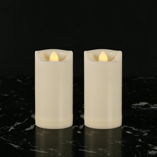 2" X 4" Battery Operated Flameless Candles with Timer, Waterproof Outdoor Flicke
