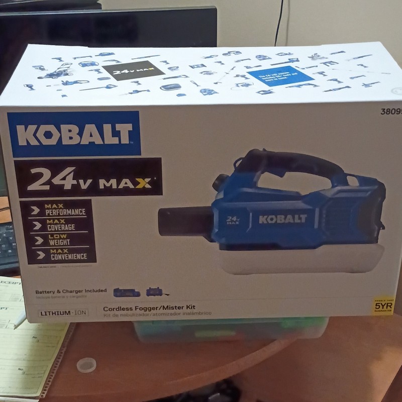 Kobalt 24V MAX Cordless Fogger/Mister Kit w/ Battery & Charger, Adjustable