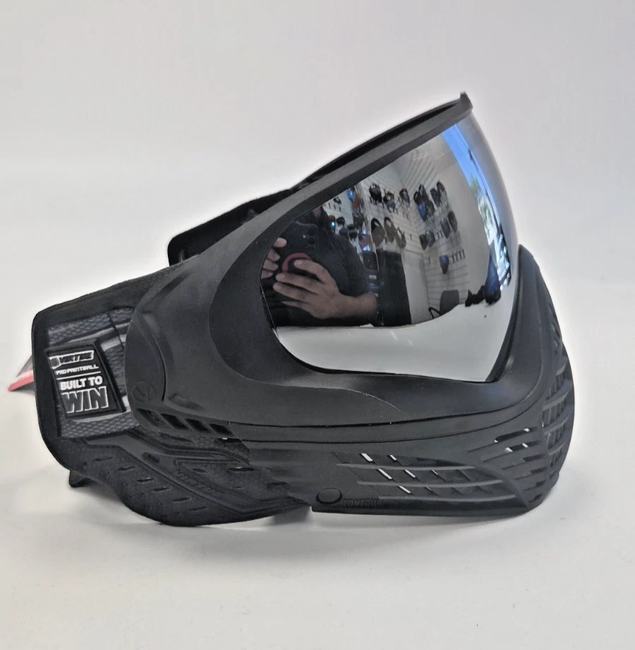 Очки/маска для пейнтбола Virtue VIO Contour II — черные с профессиональной подушечкой - Изображение 3 из 4