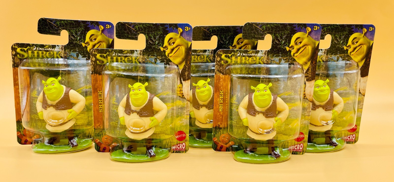 Shrek Lote de 5 Cake Toppers Mattel Micro Collection Mini Figura Estatuilla Nueva