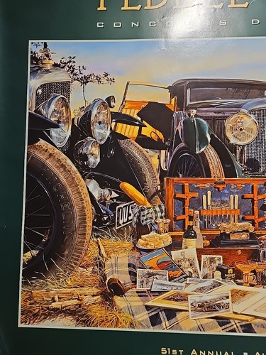 2001 Pebble Beach 52nd Concours d'Elegance DIETZ SHOW POSTER 25 x 32.5" - Picture 3 of 14