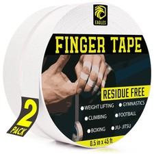 EAGLES Finger Tape 2, 3, 6 or 12 Pack Black White  Residue 2 Pack,