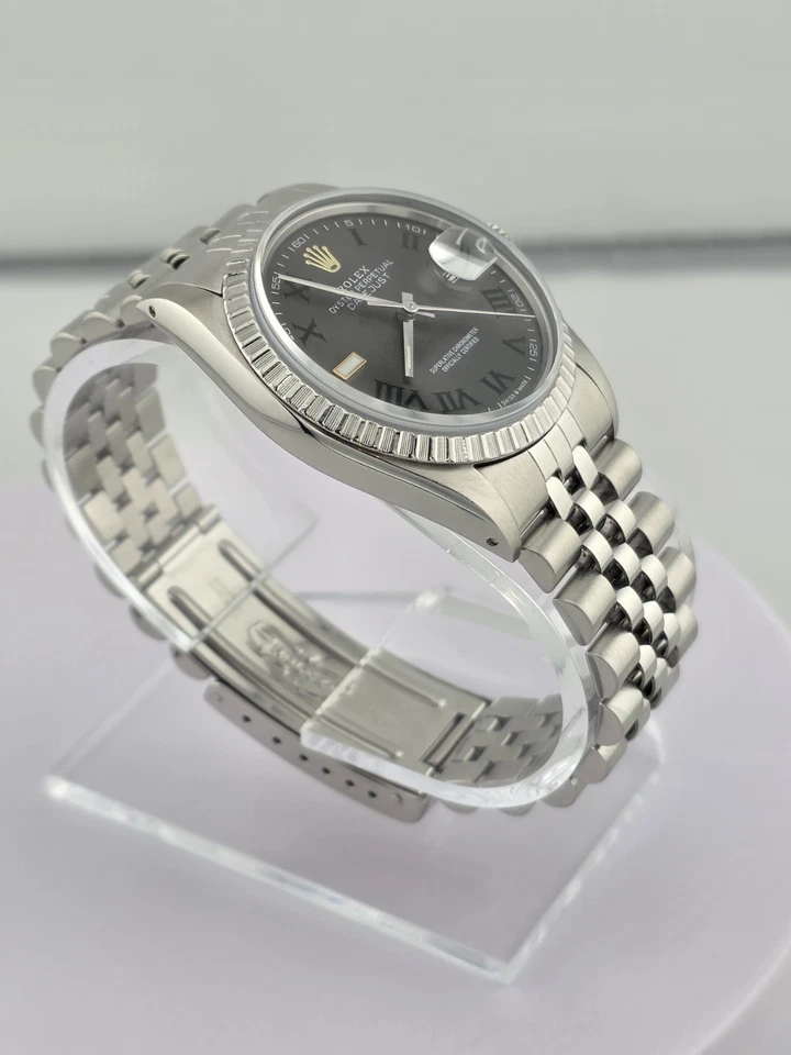 Relógio Masculino Rolex Datejust Prata - Mostrador Wimbledon - Pulseira Jubileu - Imagem 3 de 4