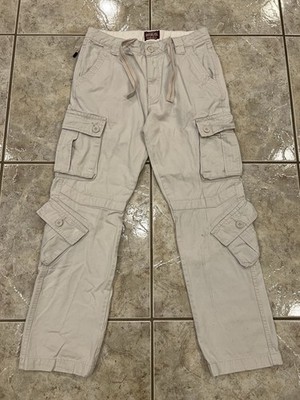Mens 33X30 Argus Matchstick L/32 Beige Cargo Skate Pants