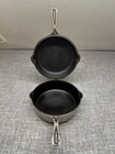 Wagner Ware 1402A Cast Iron Double Deep Skillet W/ Hinged Lid Fryer Roaster