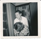 vintage snapshot photo: Blurred Women Wrestling Strange Unusual Abstract Motion — photo 1