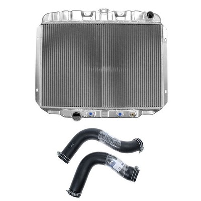 CJ Classics Aluminum Radiator Kit MaxCore OE-Type 339 3-Row For Non-A/C Musta...