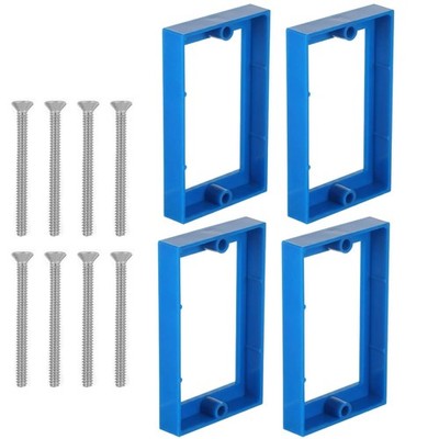 4 Pcs 1/2 Inch Single Gang Outlet Box Electrical Box Extender 8pcs Screws