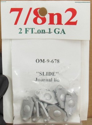Ozark Miniatures OM-9-678 ''Slide'' Journal Lid (8) 7/8n2 G-Gauge