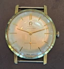 Vintage Omega Seamaster c 1960 Stamped 18K Back Runs Needs Service Small Seconds