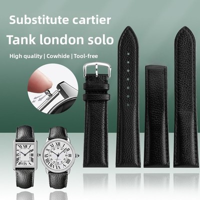 Quality Genuine Leather Watch Strap Quick Release Band 16 17 19 20mm for Cartier