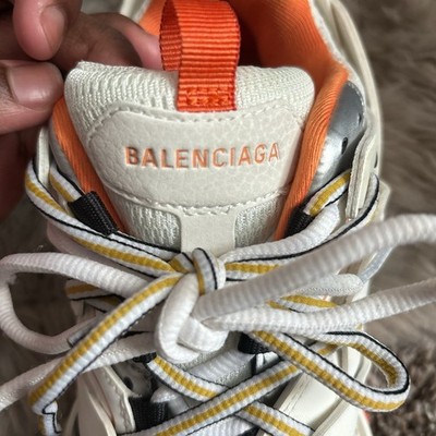 Size 6.5 - Balenciaga Track Trainer White Orange | eBay